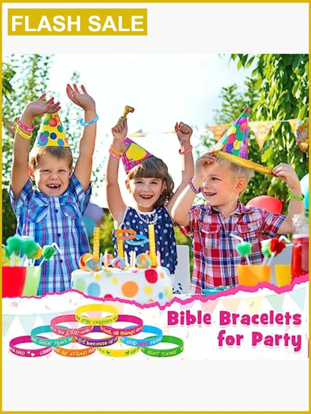 60 Religious Scripture Bracelets for Kids Christian Wristbands School Classroom